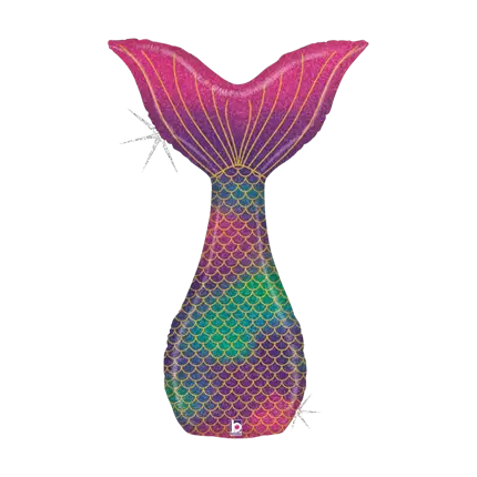 Globo de cola de sirena brillante 117cm