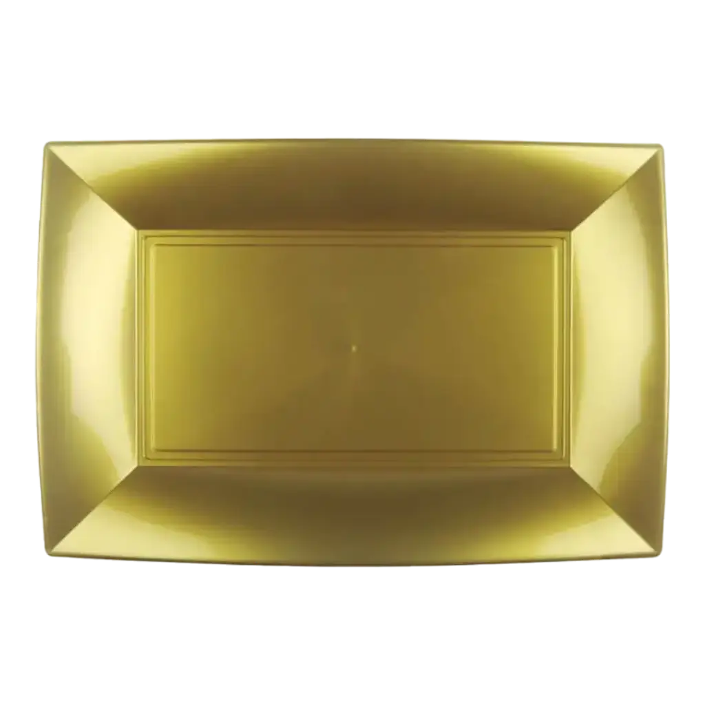 Placa rectangular Oro 29x18cm - Set de 12