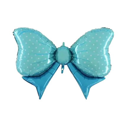 Pajarita de globo con lunares Azul 109cm