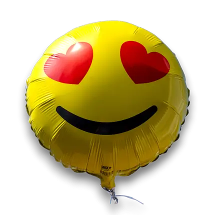 Emoji Globo Ojos Ojos Corazones 45cm