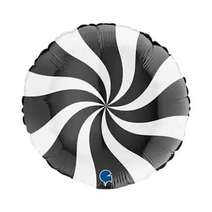 Globo de Aluminio Chupete Blanco y Negro 46cm