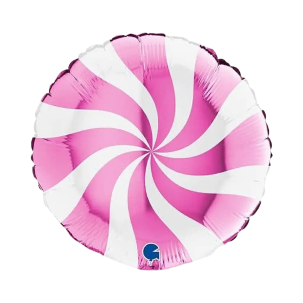 Globo chupete de aluminio blanco y rosa 46cm