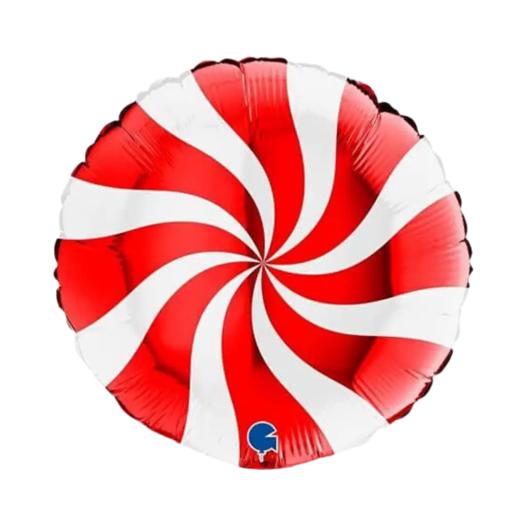 Globo chupete de aluminio blanco y rojo 46cm