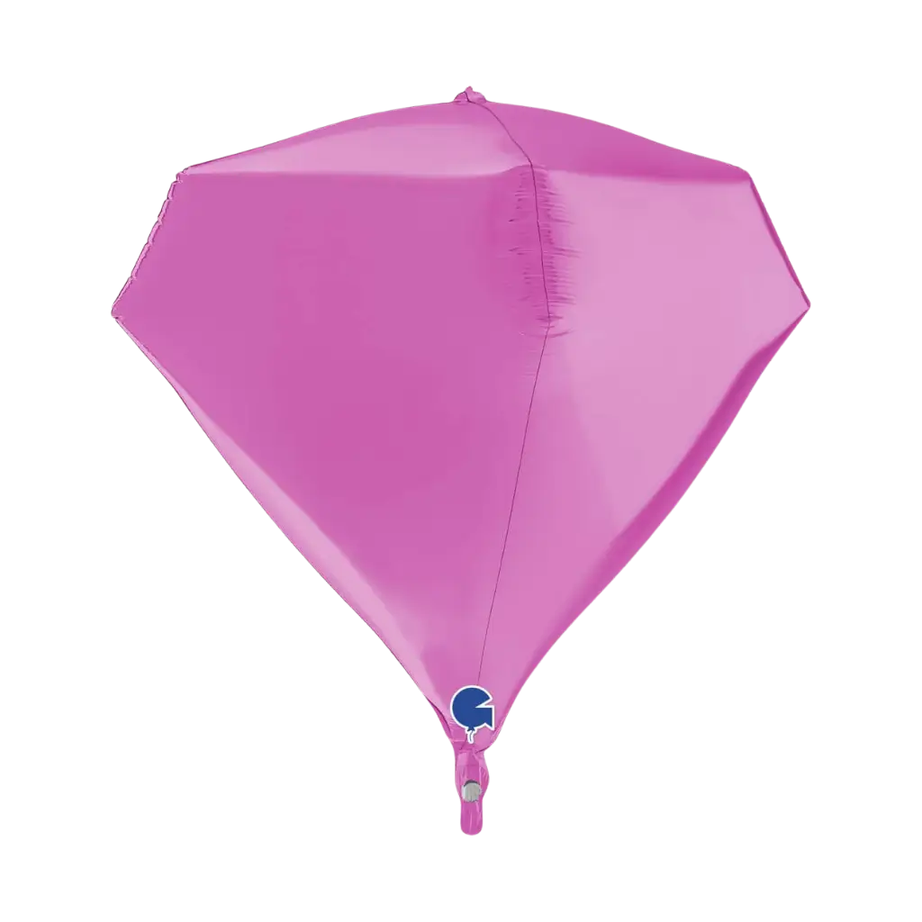 Globo Helio Diamante Rosa 4D 45cm