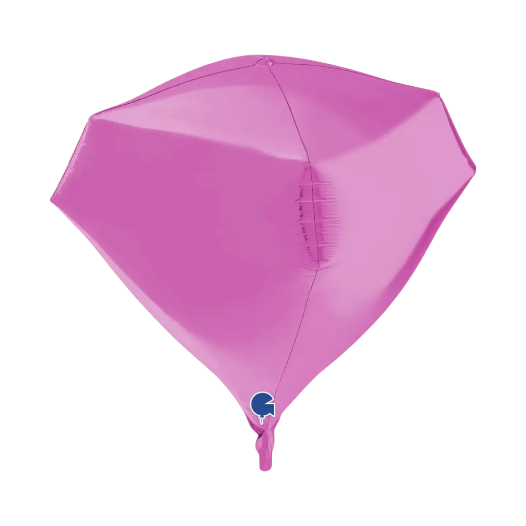 Globo Helio Diamante Rosa 4D 45cm