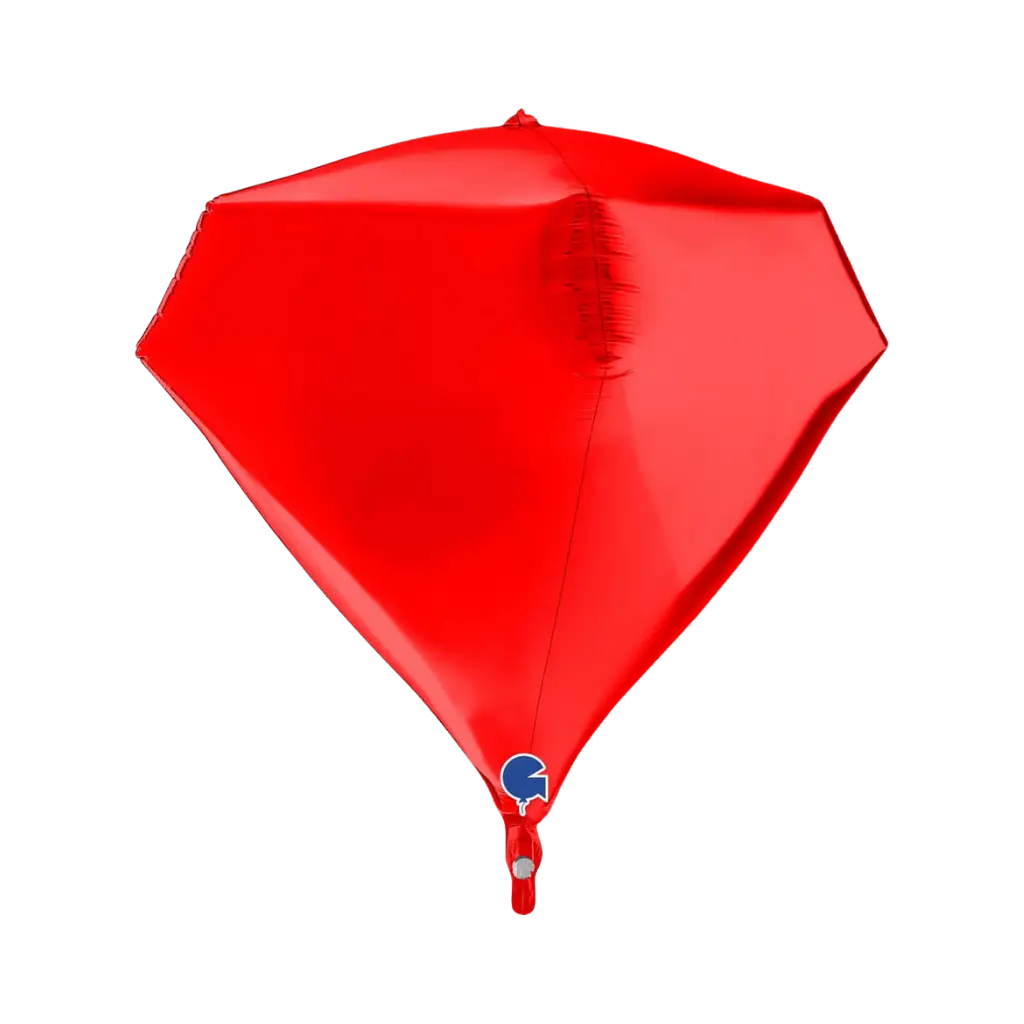 Globo de Helio Diamante Rojo 4D 45cm