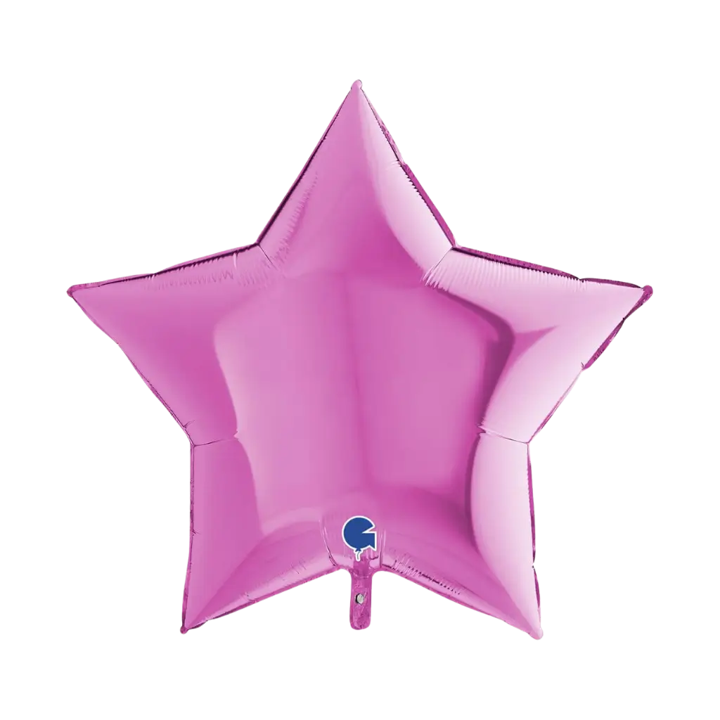 Globo estelar rosa metálico de 91 cm.