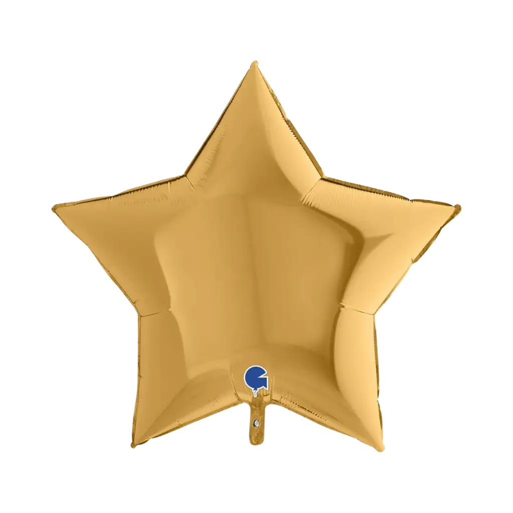Globo Estrella de Metal Dorado de 91 cm.