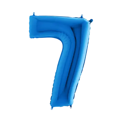 Globo de aniversario número 7 Azul 102cm