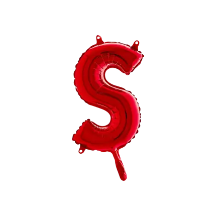Letra del globo de aluminio S Rojo 36cm