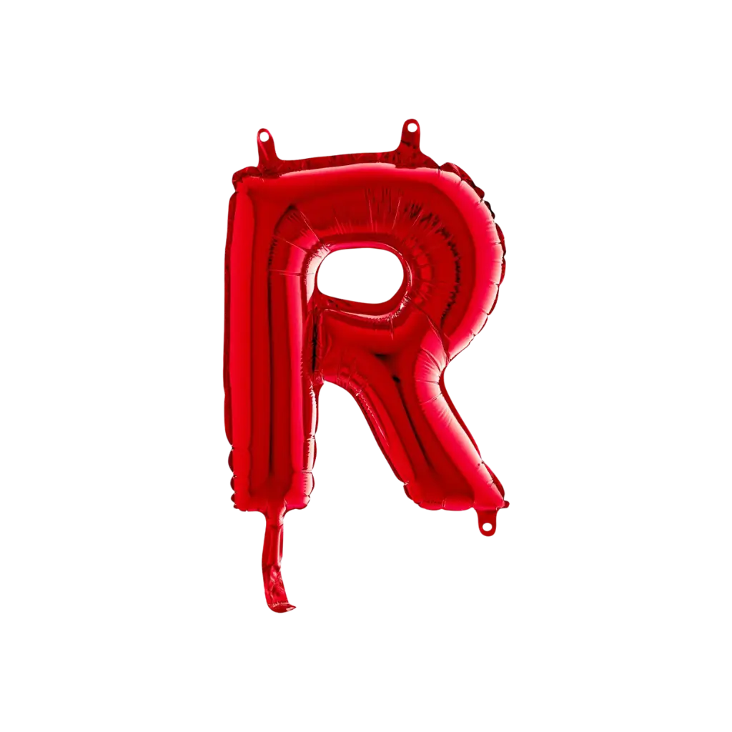 Letra del globo de aluminio R Rojo 36cm