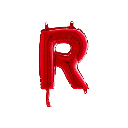 Letra del globo de aluminio R Rojo 36cm