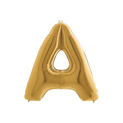 Letra de globo de aluminio A Oro 102cm