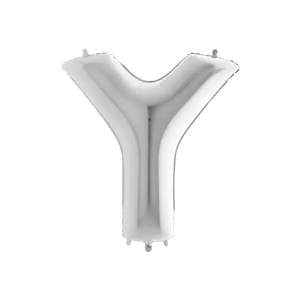 Letra del Globo de Aluminio Y Plata 102cm