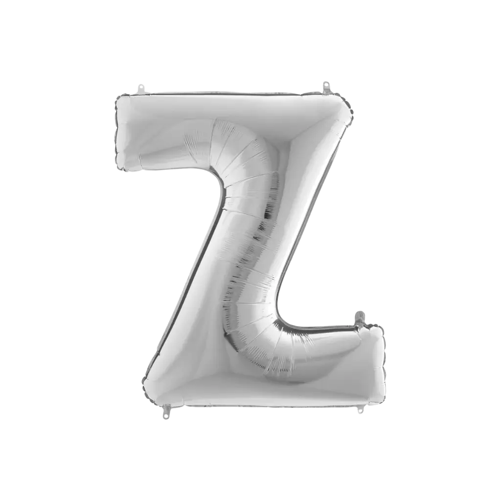 Letra de globo de aluminio Z Plata 102cm