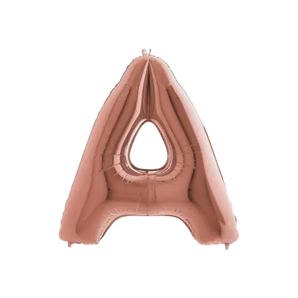 Letra de globo de aluminio A Oro Rosa 102cm