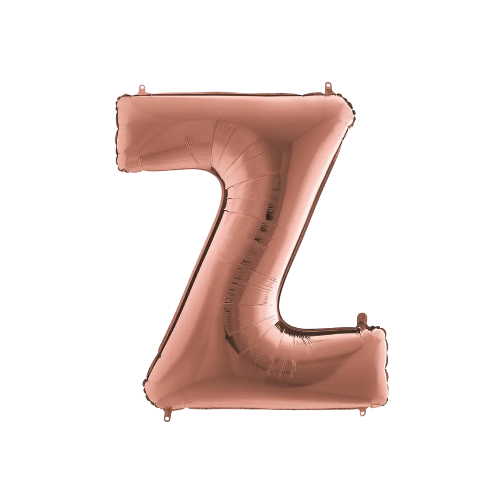 Letra de globo de aluminio Z Oro rosa 102cm