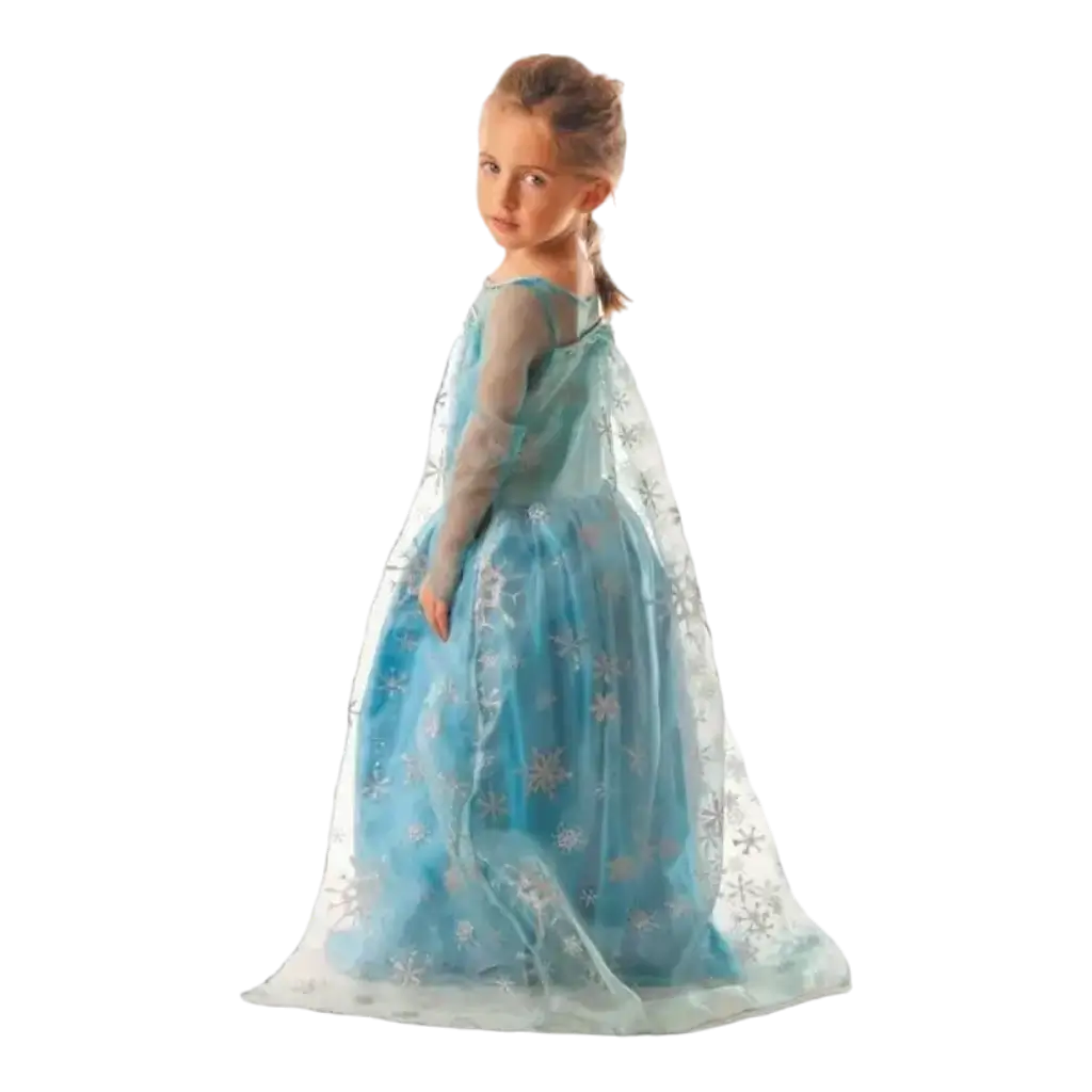 La princesa del disfraz de princesa de hielo de 7 a 9 años de edad