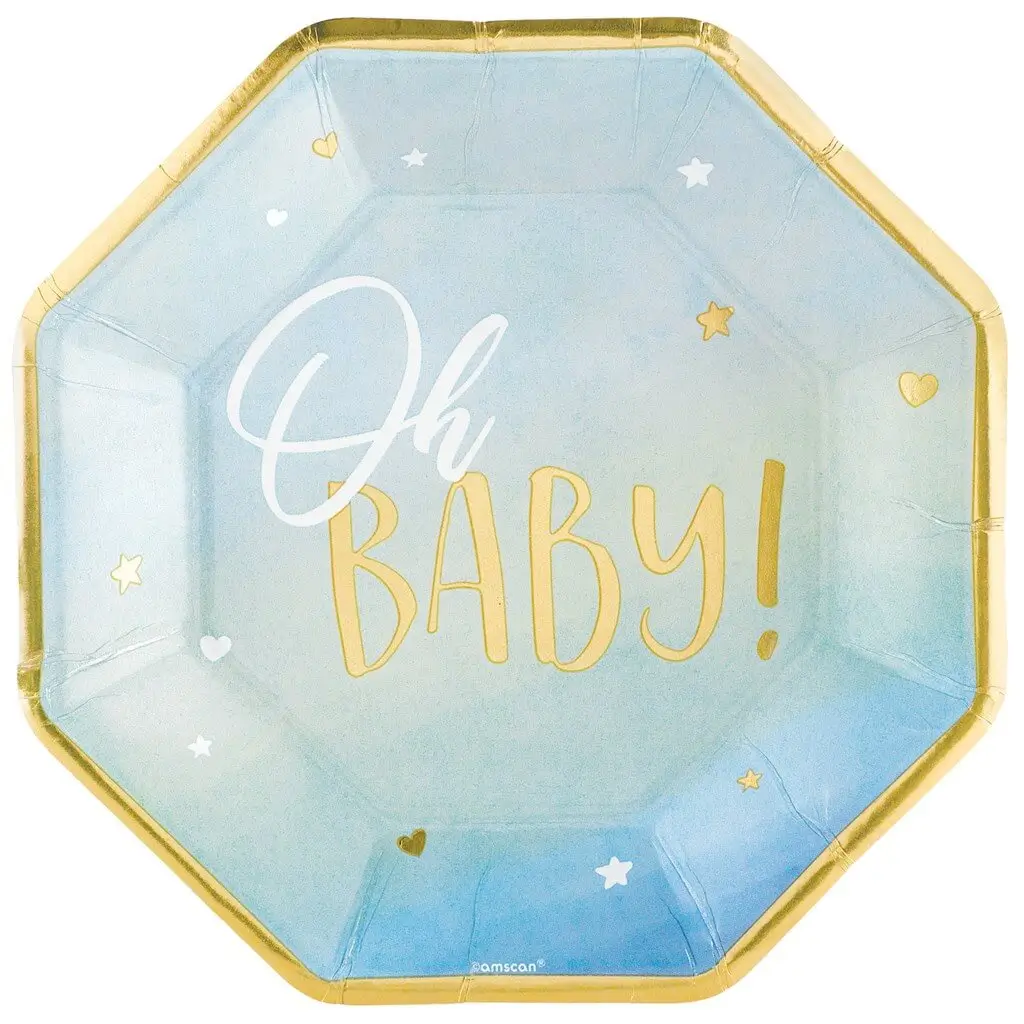 Oh Baby Boy Plato de papel (Set de 8)