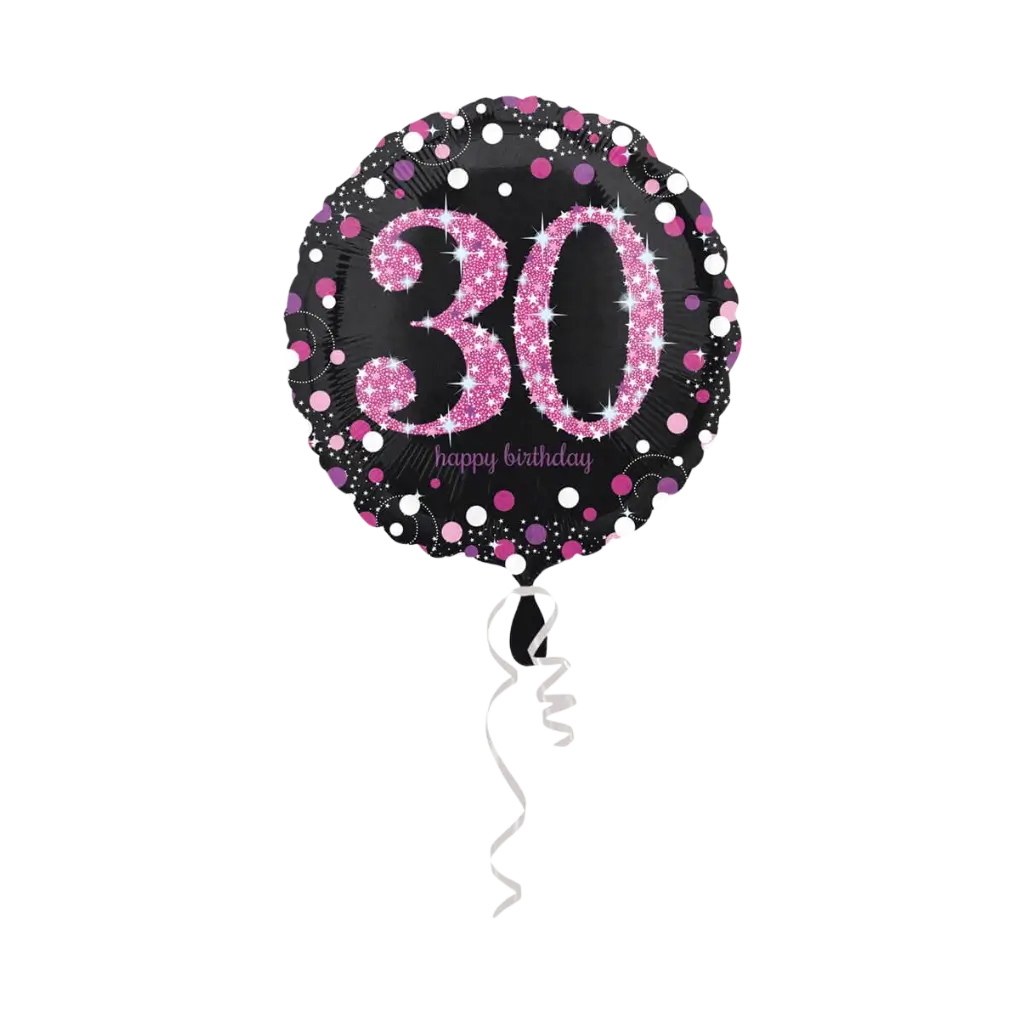 Globo de cumpleaños Ronda 30 años rosa