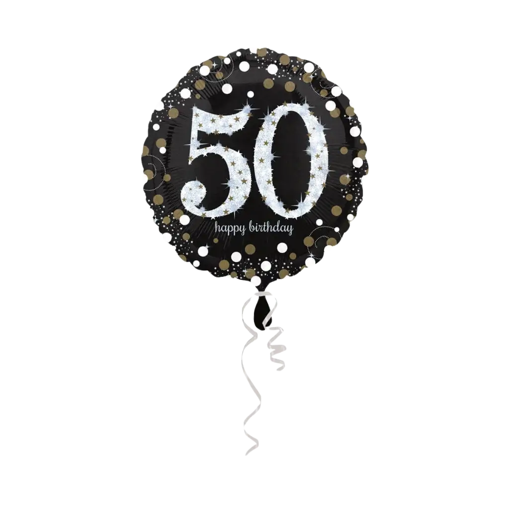 Globo de aniversario alrededor de 50 años de plata