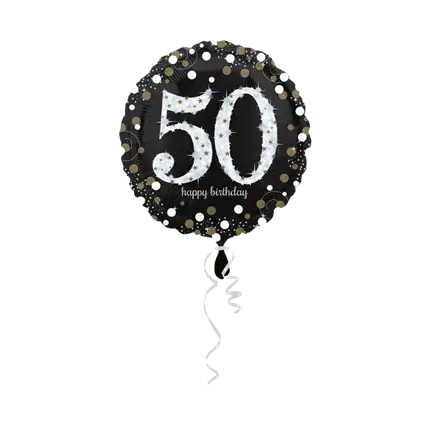 Globo de aniversario alrededor de 50 años de plata