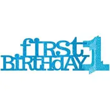  Centro de mesa de papel azul First Birthday Boy 