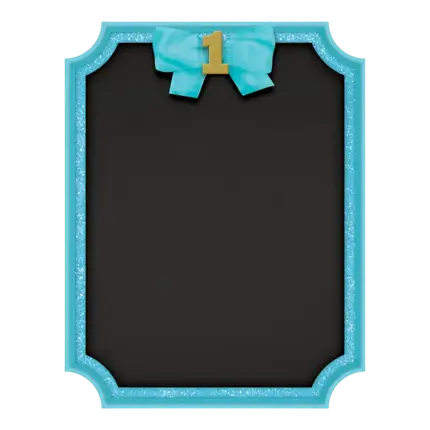 Pizarra con contorno azul 23x18cm