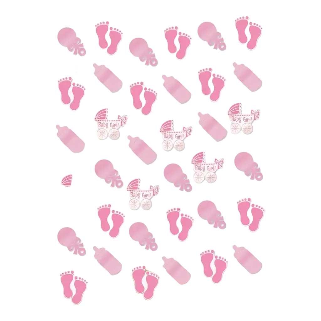 Decoración de la guirnalda Baby Shower rosa (juego de 6)