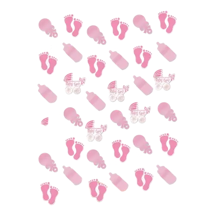 Decoración de la guirnalda Baby Shower rosa (juego de 6)