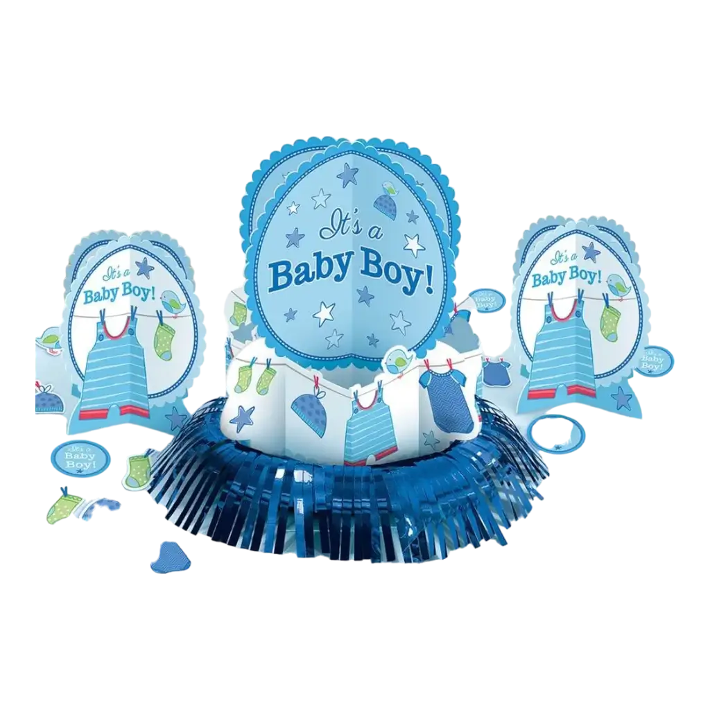 Kit de decoración de mesa Baby Shower Boy (23 piezas)