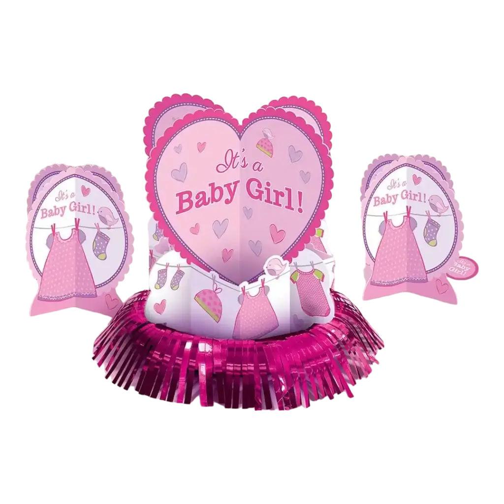 Kit de decoración de mesa Baby Shower Girl (23 piezas)