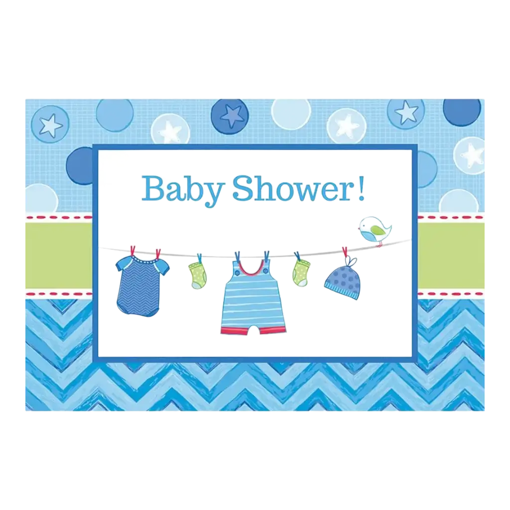 Invitación + Baby Shower Wrap Boys (Set de 8)