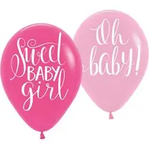 6 globos de Sweet Baby Girl