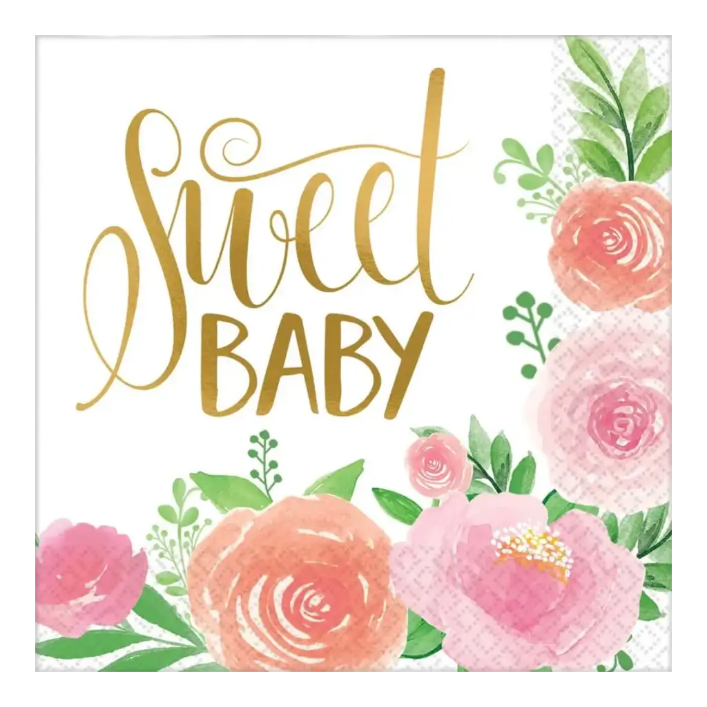 Toalla de papel Sweet Baby Girl (Set de 16)