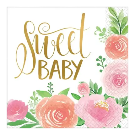 Toalla de papel Sweet Baby Girl (Set de 16)