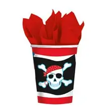 Vaso de papel del Partido Pirata (juego de 8)