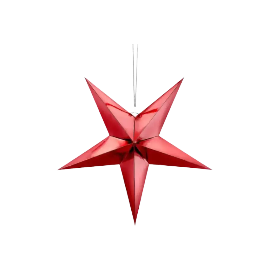 Papel Estrella Roja 45cm