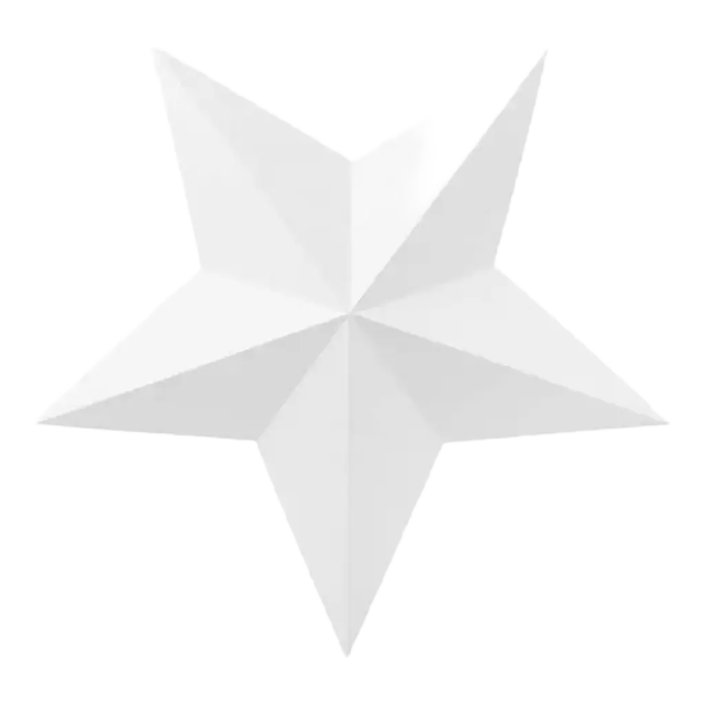 Decoración de estrellas blancas (6 piezas)