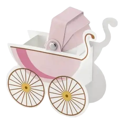 Es una caja de cochecito de papel para niñas (10 piezas)