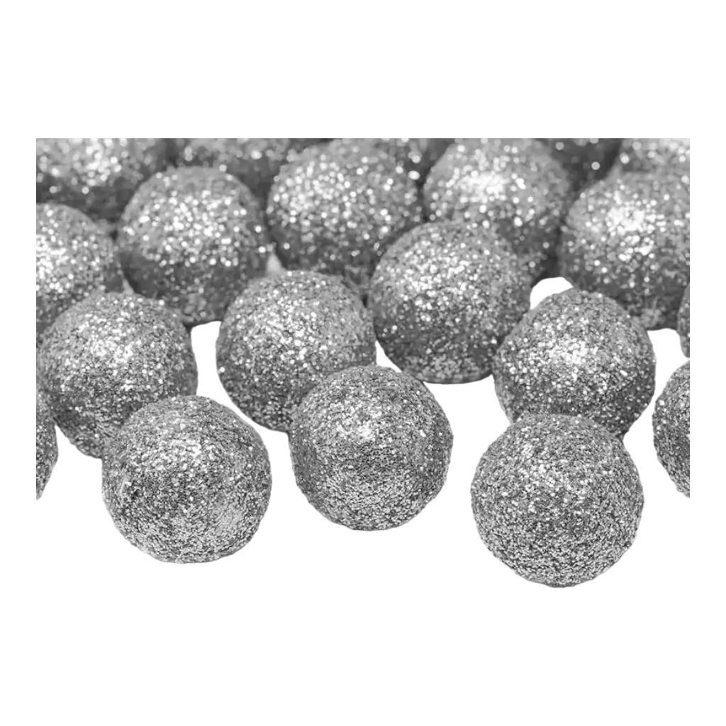 Decoración Bola de plata brillante ø2cm(25 piezas)
