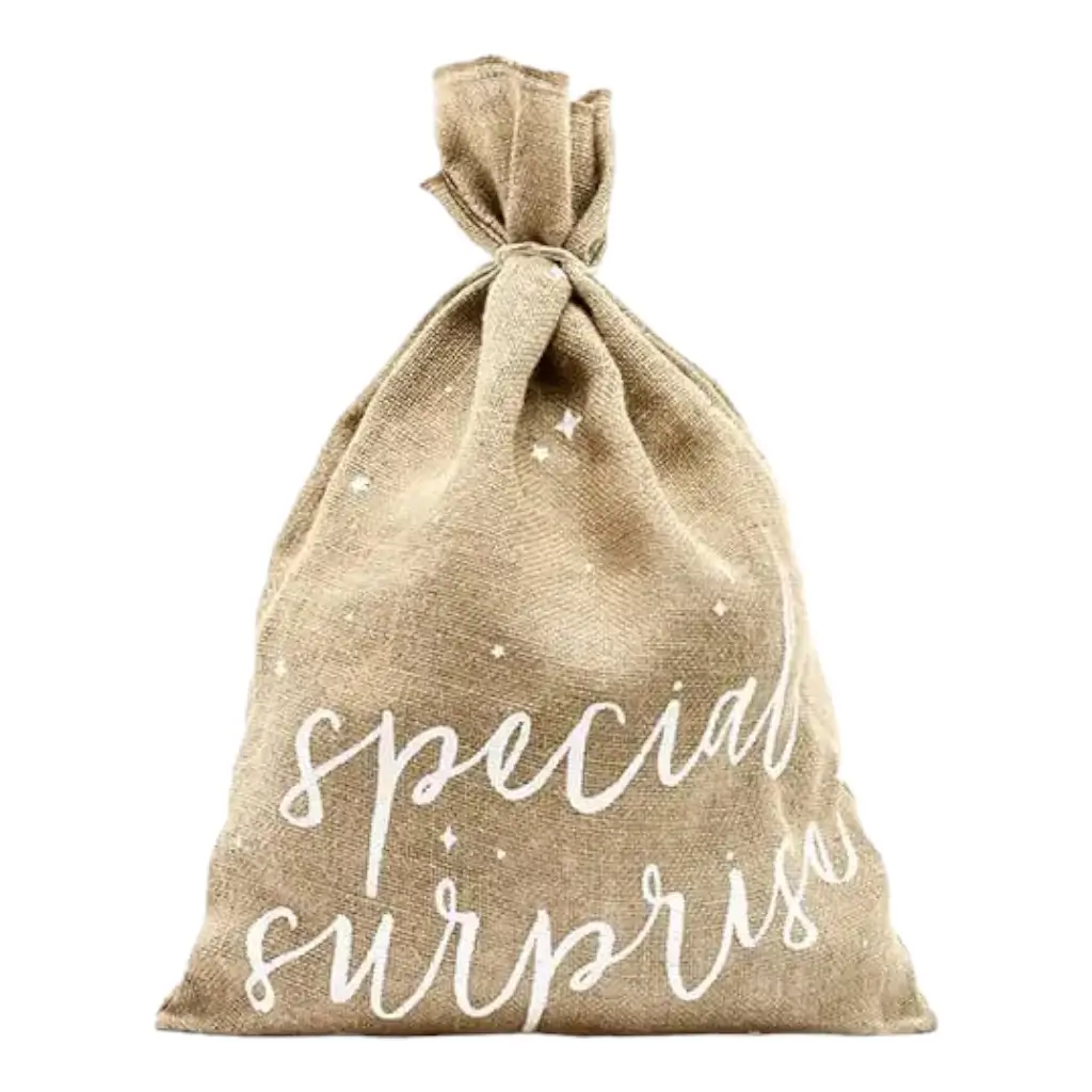 Bolsa de yute natural Special Surprise