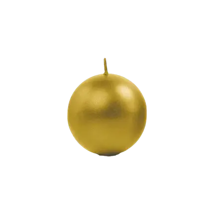 Vela redonda de metal Vela de oro ø 6cm