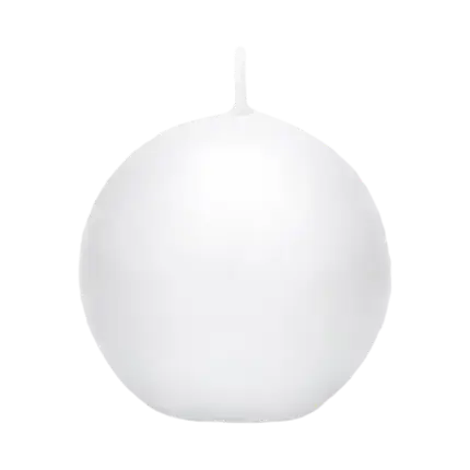 Vela redonda blanca mate ø 8cm