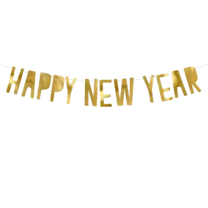 Guirnalda Feliz Año Nuevo de Oro