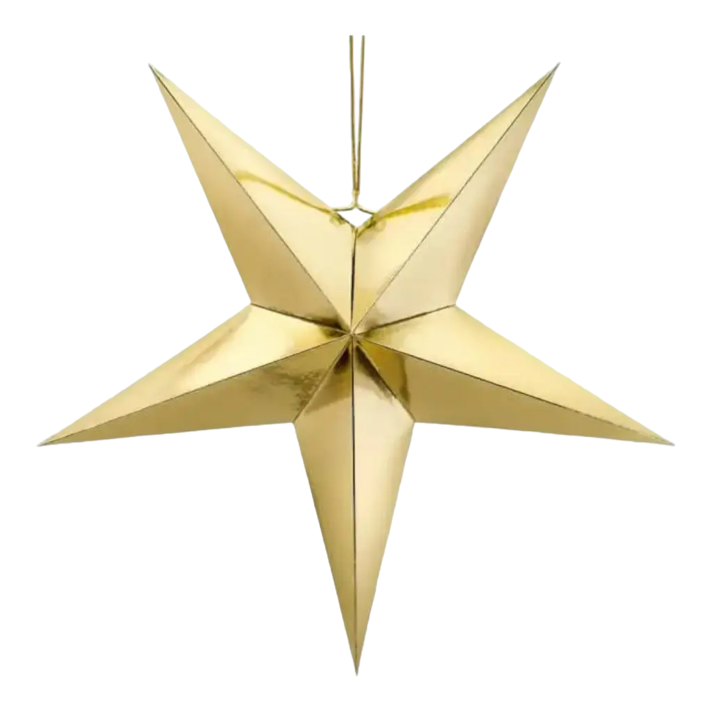 Estrella de papel ORO 70cm