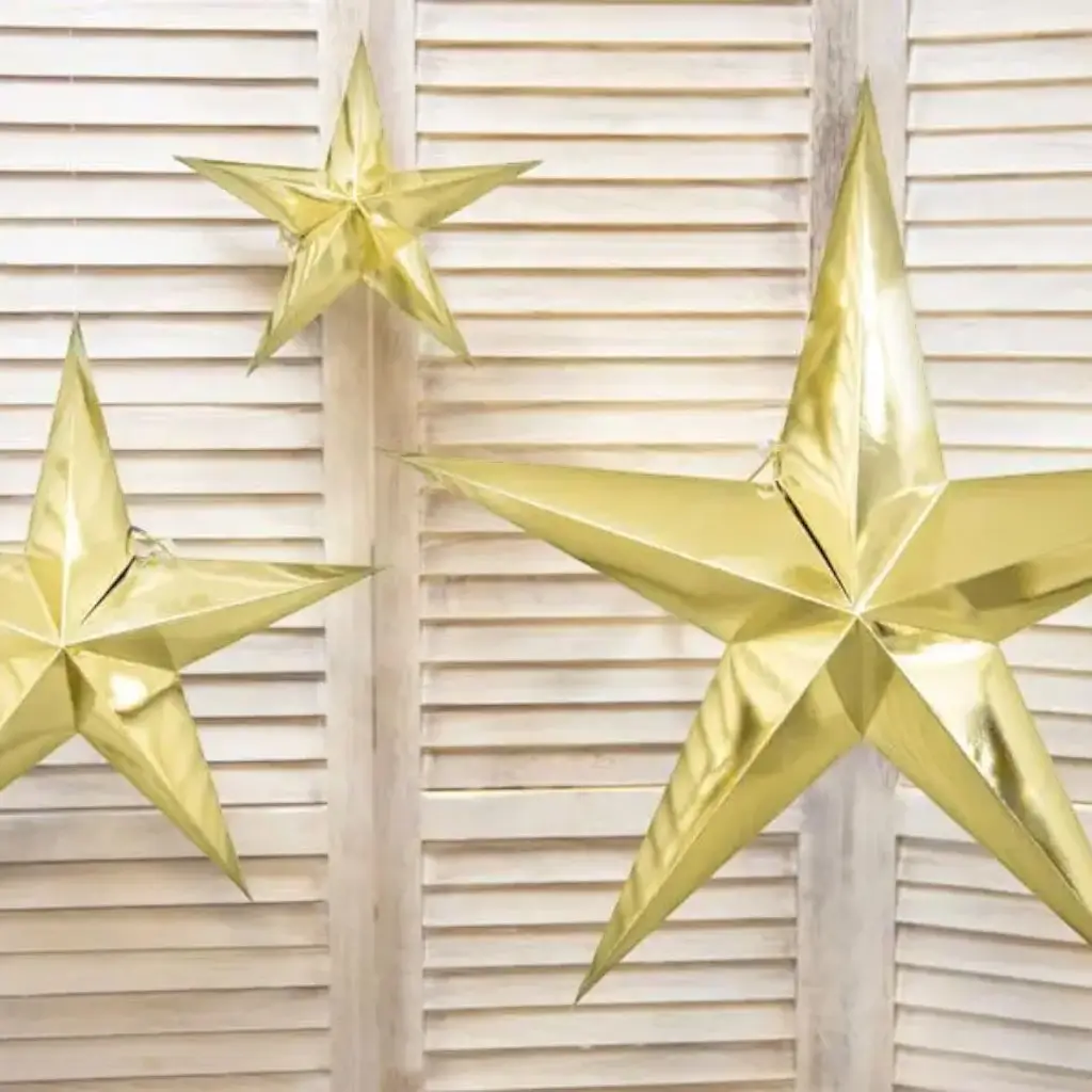 Estrella de papel ORO 70cm