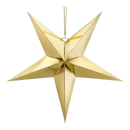 Estrella de papel ORO 70cm