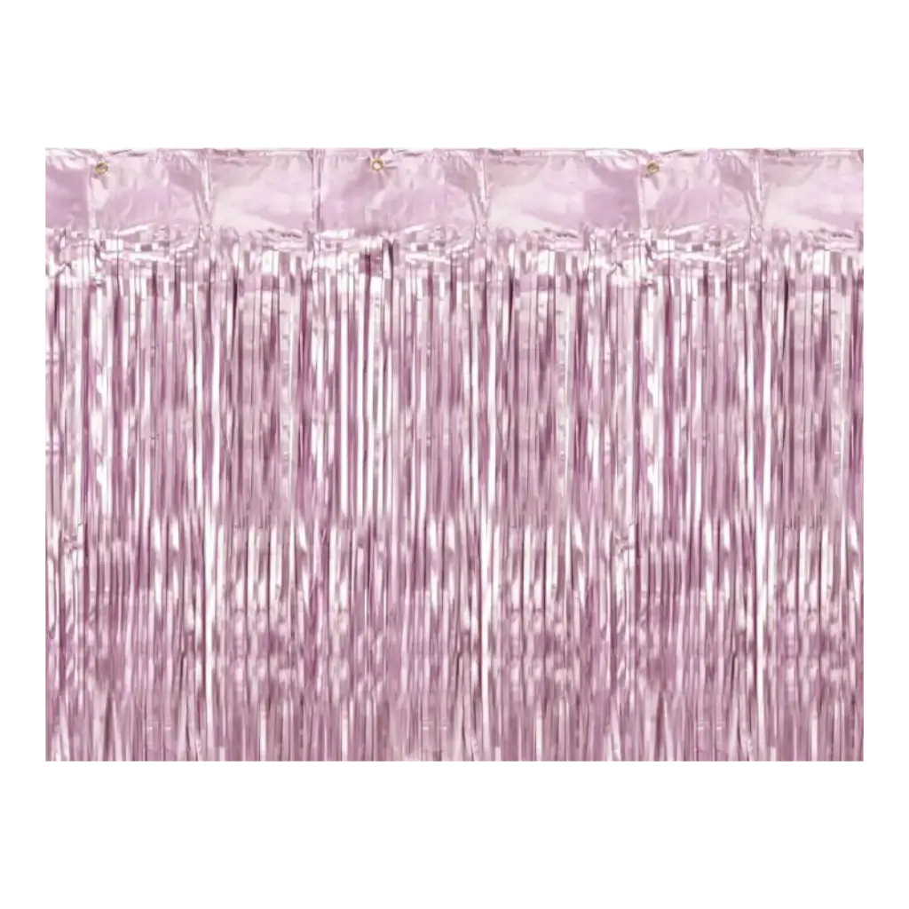 Cortina de purpurina con flecos Rosa claro 90x250cm