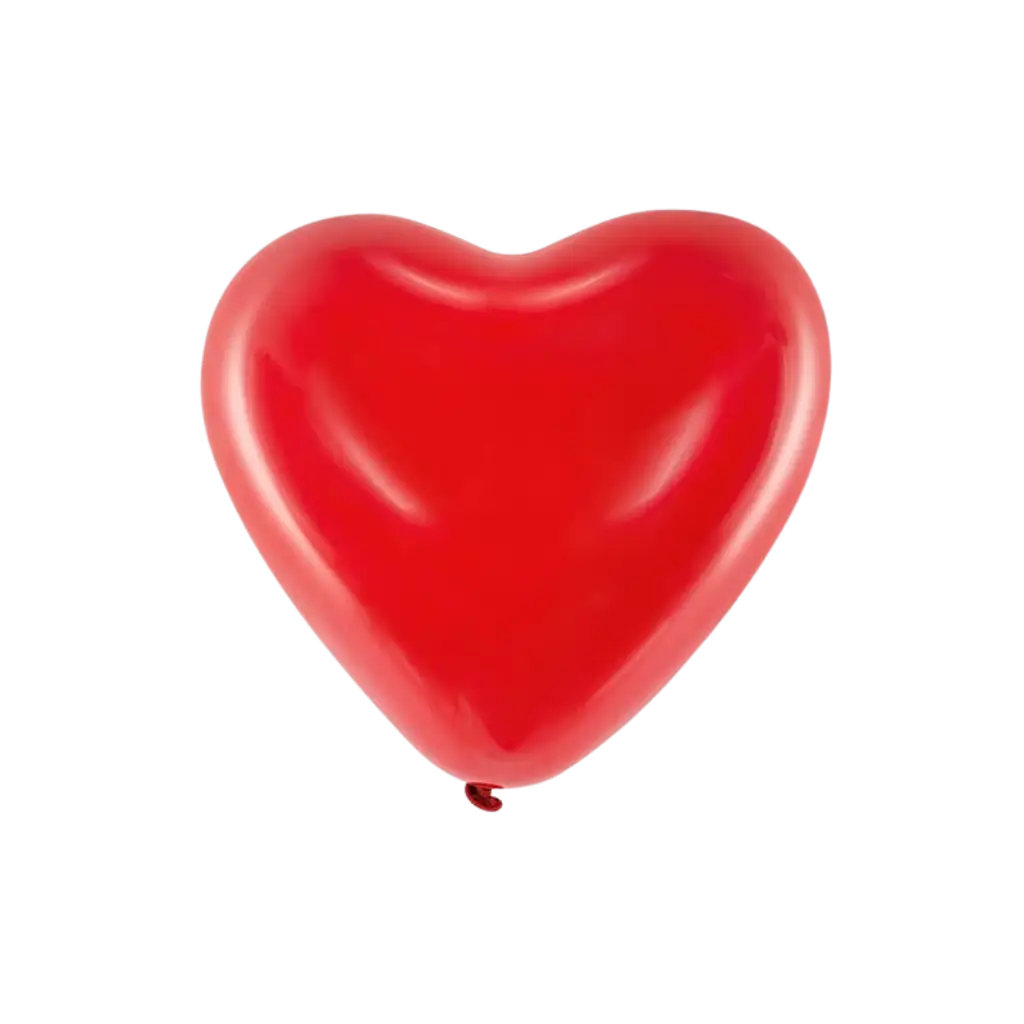 Paquete de 100 globos de corazón rojo pastel 25cm